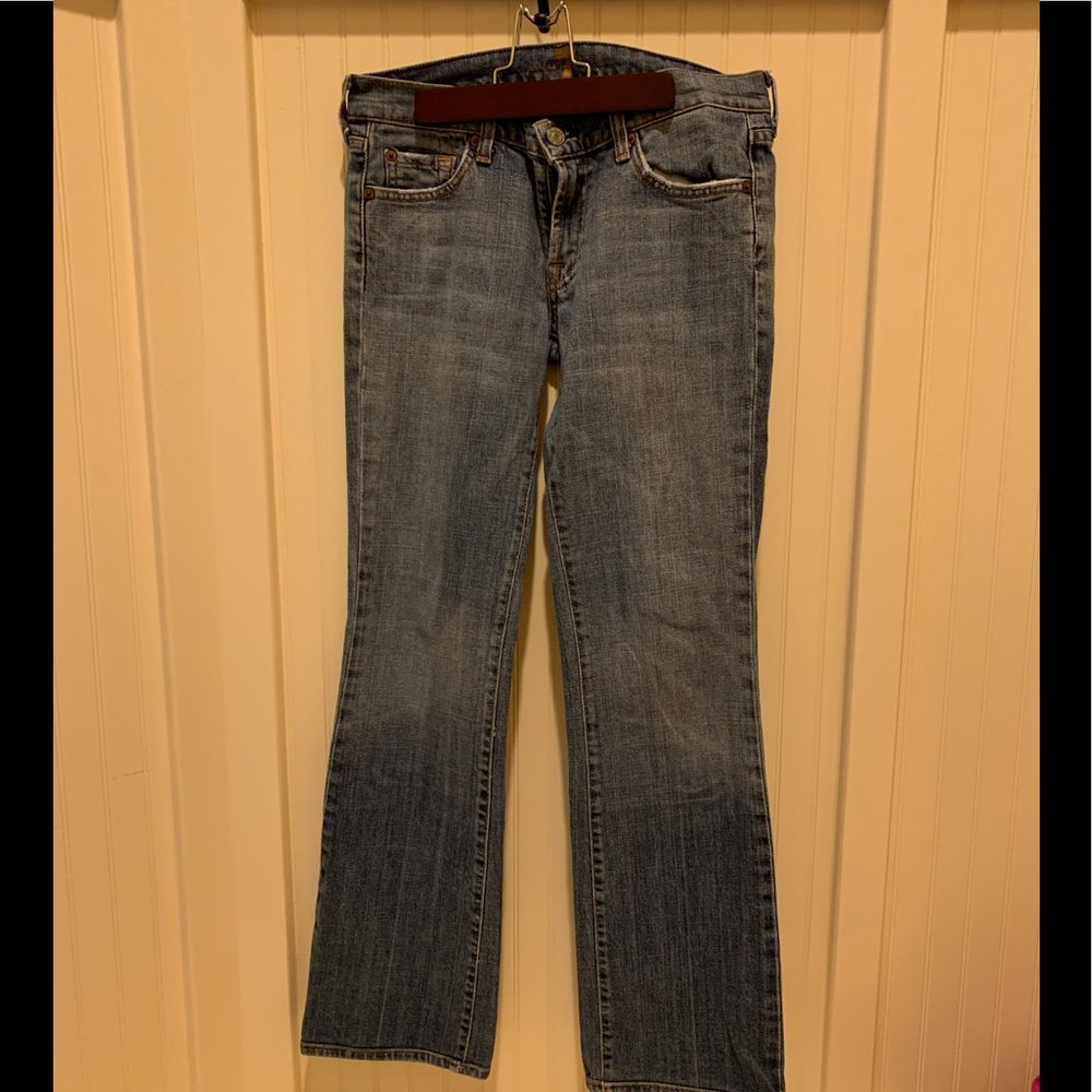 Wide Bottom Blue Jeans